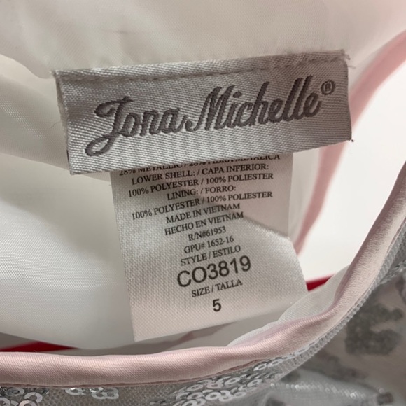 Jona Michelle girls size 5 dress tulle, sequins, layered, sparkle, shiny - Picture 6 of 10